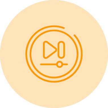 Videonun vektör illüstrasyonu Sonraki Parça Düğmesi