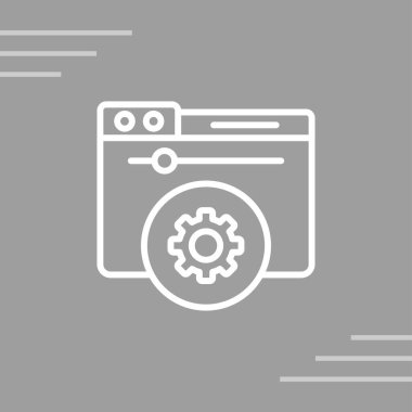 Sunucu Kontrol Paneli ikon vektör illüstrasyonu 