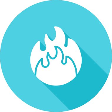 Yangın. Web simgesi basit illüstrasyon