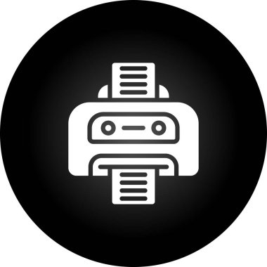 Yazıcı. Web simgesi basit illüstrasyon