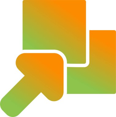 Üst üste bindirme simgesinin vektör ilülasyonu