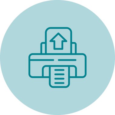 Yazıcı. Web simgesi basit illüstrasyon