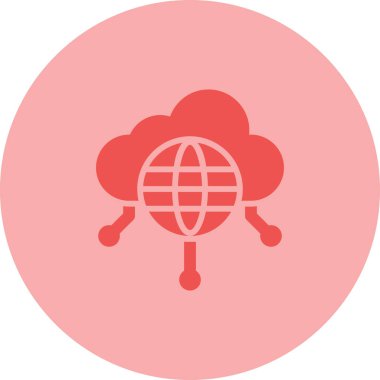 Genel Bulut web simgesi vektör illüstrasyonu 
