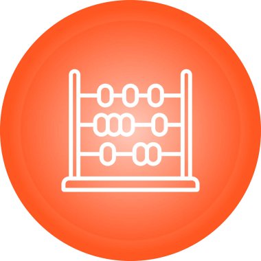 Abaküs. Web simgesi basit illüstrasyon   