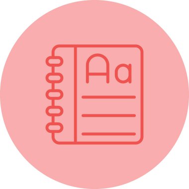 Thesaurus simgesi, vektör illüstrasyonu basit tasarım