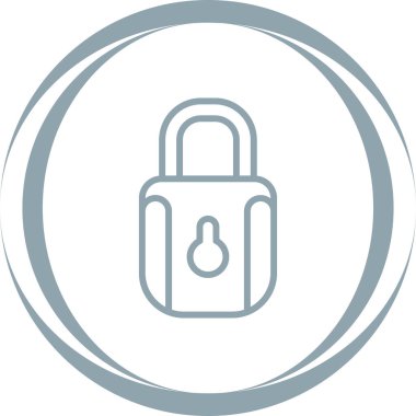 asma kilit simgesi, vektör illüstrasyonu basit tasarım