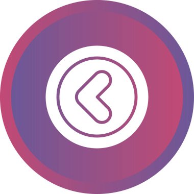 Açı Sol web simgesi, basit vektör illüstrasyonu