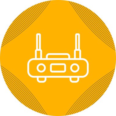 router vektör simgesi, tasarım taslağı 