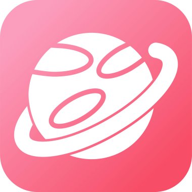 Gezegen web simgesi vektör illüstrasyonu 