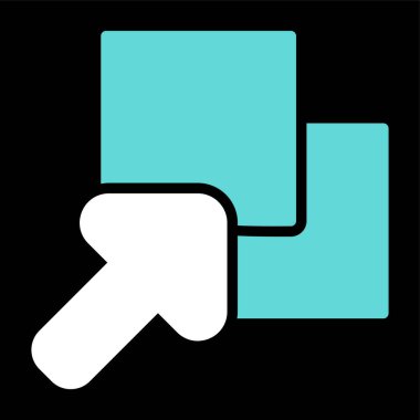 Üst üste bindirme simgesinin vektör ilülasyonu