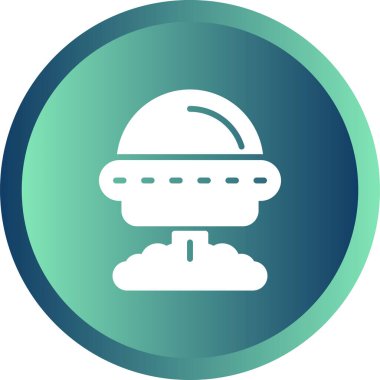 Uzay gemisi web simgesi vektör illüstrasyonu