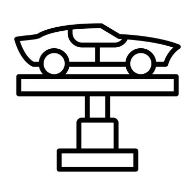 Araba Kaldırıcı simgesinin vektör illüstrasyonu         