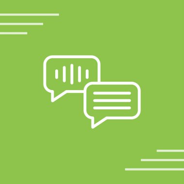 Sohbet balonu simgesi, vektör illüstrasyonu basit tasarım