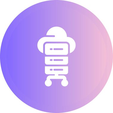 Bulut hesaplama simgesi vektör illüstrasyonu           