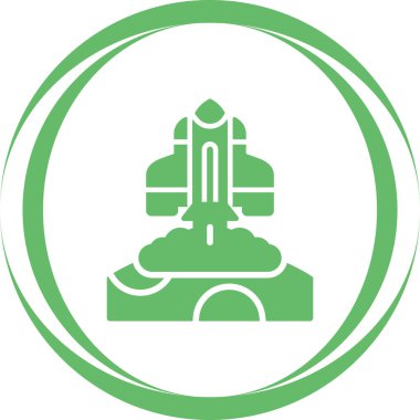 roket ağ ikonu vektör illüstrasyonu 