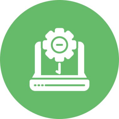 dizüstü bilgisayar simgesi, vektör illüstrasyonu basit tasarım