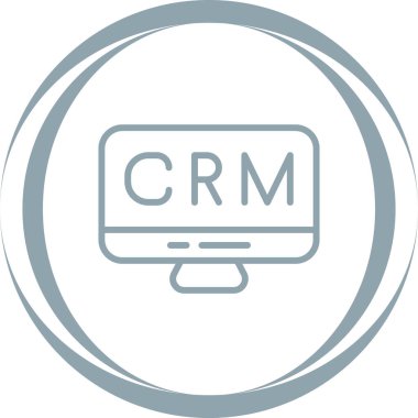 CRM Analitik vektör simgesi modern basit illüstrasyon