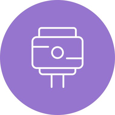 Magsafe simgesinin basit doğrusal resmi