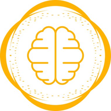 Beyin. Web simgesi basit illüstrasyon