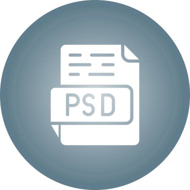 PSD web simgesi, basit vektör illüstrasyonu