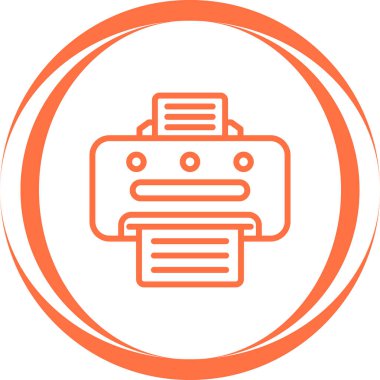 Yazıcı. Web simgesi basit illüstrasyon