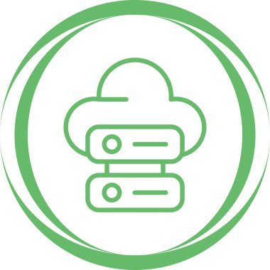 Web sunucu simgesi vektör illüstrasyonu