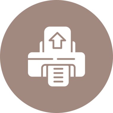 Yazıcı. Web simgesi basit illüstrasyon