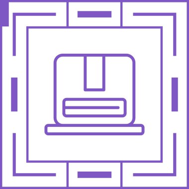 Paket teslim simgesi, vektör illüstrasyonu  