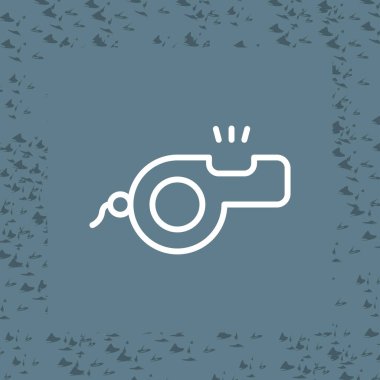 Islık izole edilmiş bir simgenin vektör çizimi 