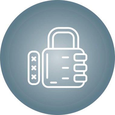 asma kilit simgesi, vektör illüstrasyonu basit tasarım