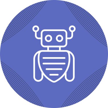 robot ağ simgesi, vektör illüstrasyonu