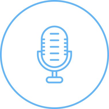 Mikrofon. Web simgesi basit illüstrasyon