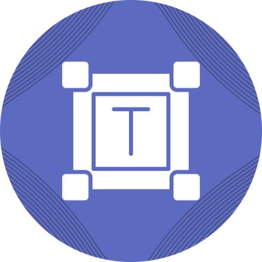 Yazı Tipi Tasarımı simgesi, vektör illüstrasyonu  