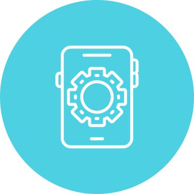 akıllı telefon simgesi, vektör illüstrasyonu basit tasarım