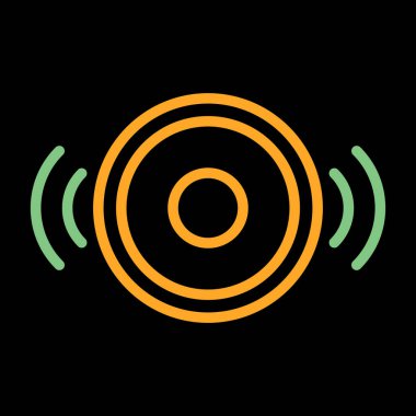 ses müzik simgesi, vektör illüstrasyonu 