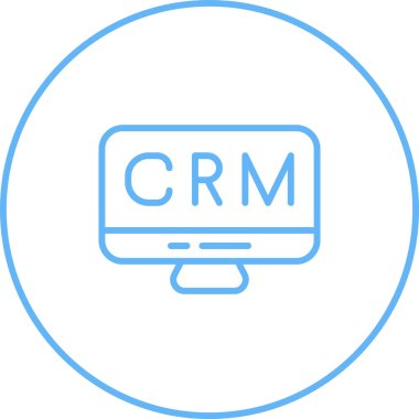 CRM Analitik vektör simgesi modern basit illüstrasyon