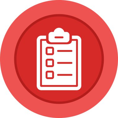 Kontrol listesi. Web simgesi basit illüstrasyon