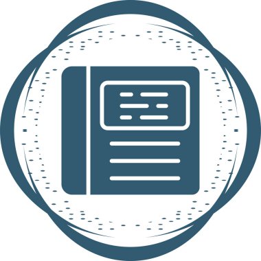 Kişisel ve ticari kullanım için Turuncu Kitap ikonu vektör çizimi.