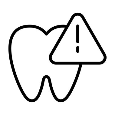 Diş acil durumu. Web simgesi basit illüstrasyon