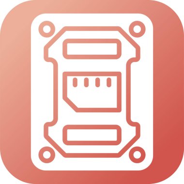 hdd simgesi, vektör illüstrasyonu basit tasarım