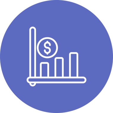 iş grafiği simgesi, vektör illüstrasyonu