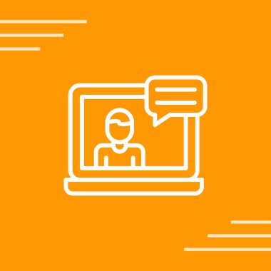 Web Konferansı Web Simgesi illüstrasyonu