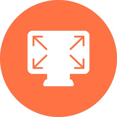 Tam Ekran Simgesi Simgesi, basit illüstrasyon 