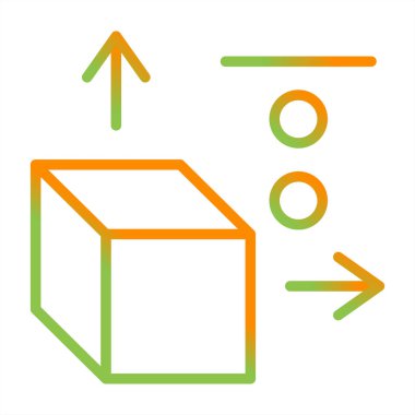 Üç boyutlu tasarım. Web simgesi basit illüstrasyon