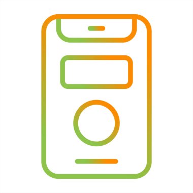 akıllı telefon simgesi, vektör illüstrasyonu basit tasarım