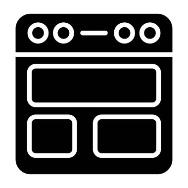 tarayıcı web simgesi, vektör illüstrasyonu 