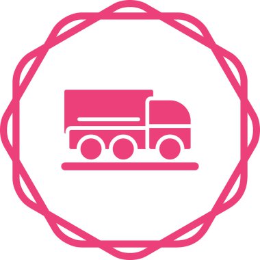 Kamyon web simgesi. Vektör illüstrasyonu