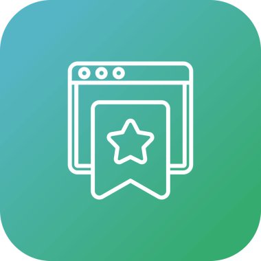 Yer İmi Sekmeleri web simgesi, basit vektör illüstrasyonu