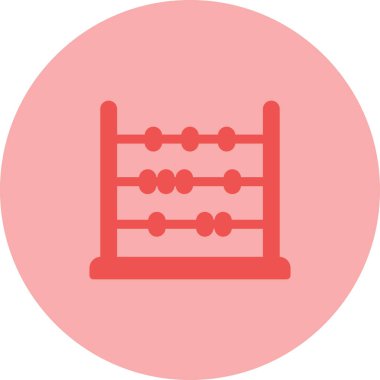 Abaküs. Web simgesi basit illüstrasyon   