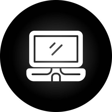 dizüstü bilgisayar simgesi, vektör illüstrasyonu basit tasarım